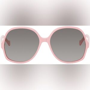 LOEWE oversized pink sunglasses with smoke lenses